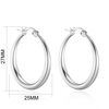 Philip Jones Silver Plated 25mm Hoop Earrings