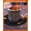 Round BBQ Grill Mat, 48 Inch Double-Sided Fireproof Pad 4-Layer Deck Protector for Indoor Outdoor Grilling