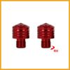 Partuto 2pcs 10mm Motorcycle Mirror Hole Plugs Normal Screw Red Universal Replacement
