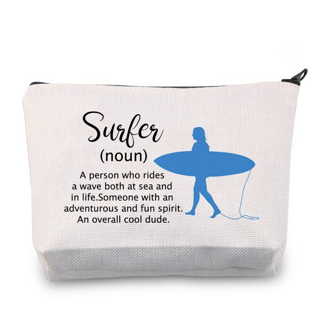 Surfer-Kosmetiktasche, Surfen, Geschenk, Surfen, Liebhaber, Make-up-Tasche, jemand mit einer abenteuerlichen und lustigen Spiritus-Make-up-Tasche, Surfer-Geschenk, Surfertasche