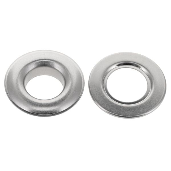Grommet, Beveled, Nickel Matte, Solid Brass-LL (100 sets per bag), 3/16"