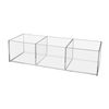 Acrylic Retail Tray Clear Countertop Storage Caddy with 3 Compartments