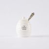Mud Pie Honey Pot Serving Set, White