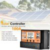 100A Solar Panel Battery Charge Controller 12V/24V LCD Regulator Auto Dual USB