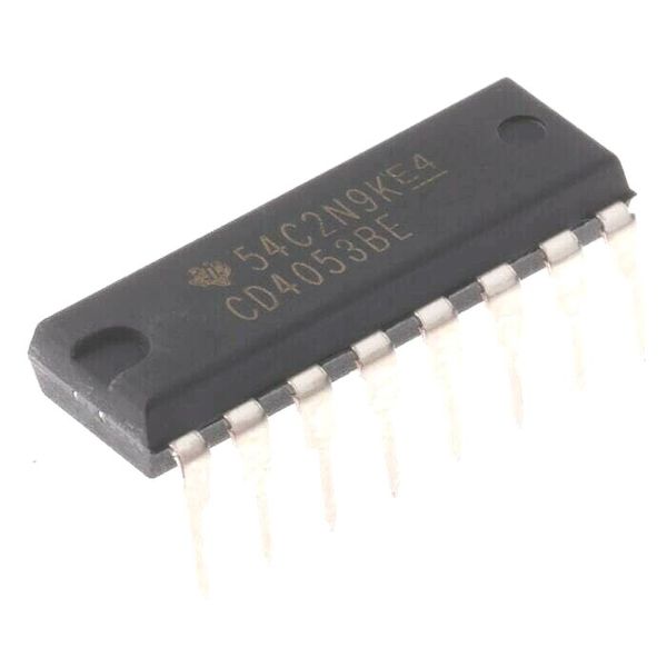 5PCS CD4053BE CD4053 20-V 2:1 SPDT 3-Ch Analog Multiplexer w/ Logic-Level Conv.
