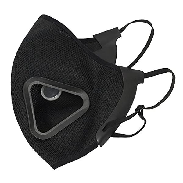 MRG Mask Body for Masks with Electric Fan, Sports, Exercise, Easy to Breathe Cool, Air Conditioning, Simple, Pollen Compatible, Highly Functional, Breathable, House Dust Mask (Black)