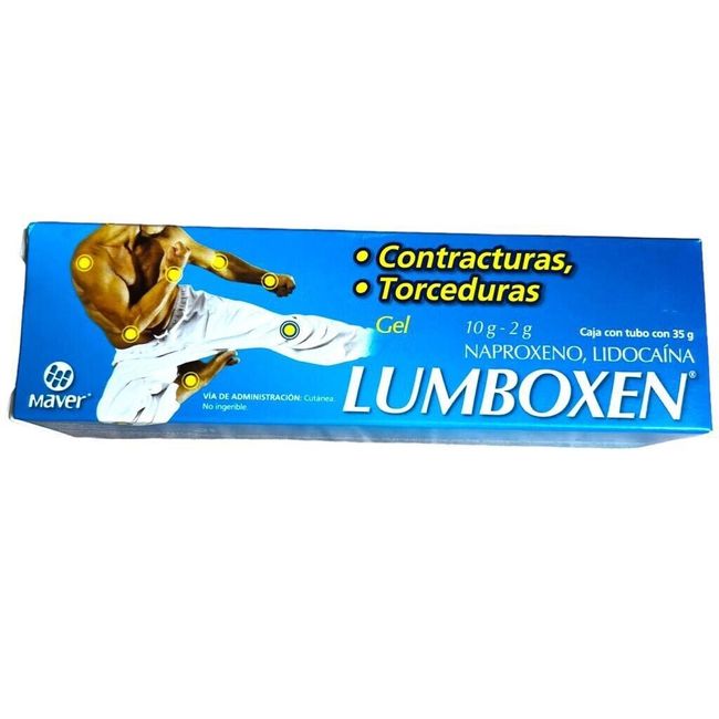 Tube Lumboxen Made In Mexico Muscle Back Inflammation Sport Pain Gel Cream 35g