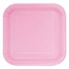 Lovely Pink Square Paper Dessert Plates (17cm) 16 Count - Elegant & Sturdy Party Tableware for Appetizers, Cakes and More