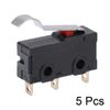 sourcing map 5pcs 3 Pin Mini Micro Limit Switch Long Lever Arm Subminiature SPDT Snap Action