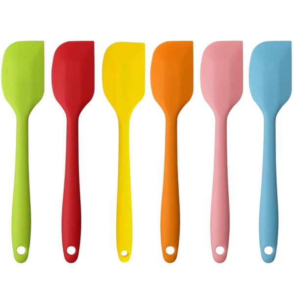 GreenMingle 6 Pieces Silicone Spatula, 500°F Heat Resistant Rubber Spatulas Non-Stick Baking Spatula Silicone Kitchen Utensils for Cooking, Baking and Mixing (21cm / 8.2inch)