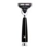MÜHLE RYTMO Black 4-Piece Pure Badger 3-Blade Razor Modern Luxury Wet Shaving Set - Perfect for Every Day Use, Barbershop Quality Close Smooth Shave