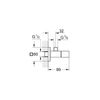 GROHE 22012000 Eurocube Angle Valve 1/2"