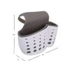 Home Basics Effective Draining Faucet Sponge Holder Sink Caddy, White/Grey