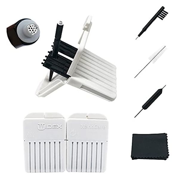 Widex NanoCare Wax Guards Filters for Widex, Phonak, Unitron and Resound Hearing aids, CeruStop Wax Guards Hearing aid Wax Traps Cleaning Tools Kit with Carry Case-24Filters