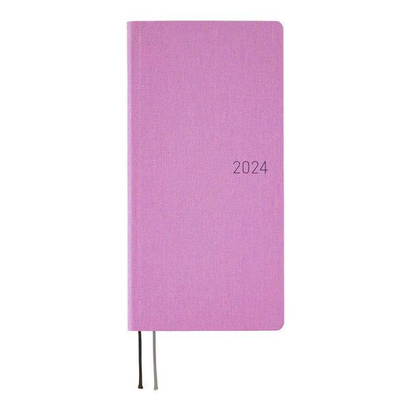 Almost Daily Notebook, 2024 Weeks, Colors, Lavender, Beginning in January, Weekly Notebook, Weekly Left, Slim Vertical