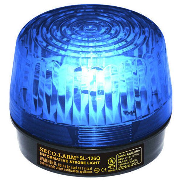 Seco-Larm Enforcer Xenon Strobe Light, 24VDC, Blue Lens (SL-126-A24Q/B)