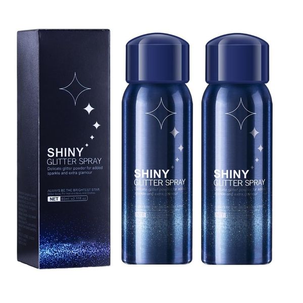 Body Glitter Spray, Perfect Body Glitter for Music Festival Stage Makeup and Festival Rave Highlighter Makeup. (2 Pcs)