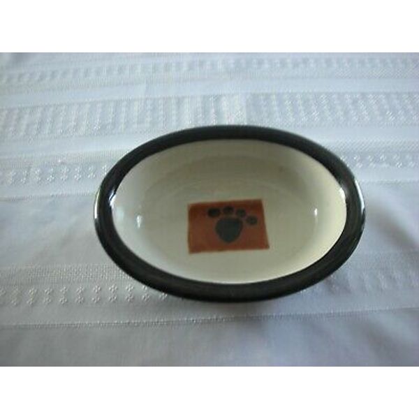 Paw Prints Pet Dog Cat  Food Bowl Dish