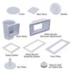 Rx Clear WideMouth Thru-Wall Skimmer for Above Ground Swimming Pools