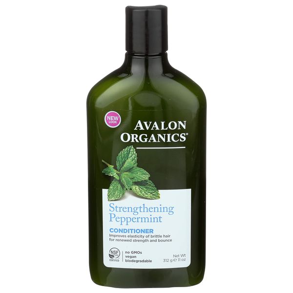 Avalon Organics Conditioner Strengthening Peppermint, 11 oz