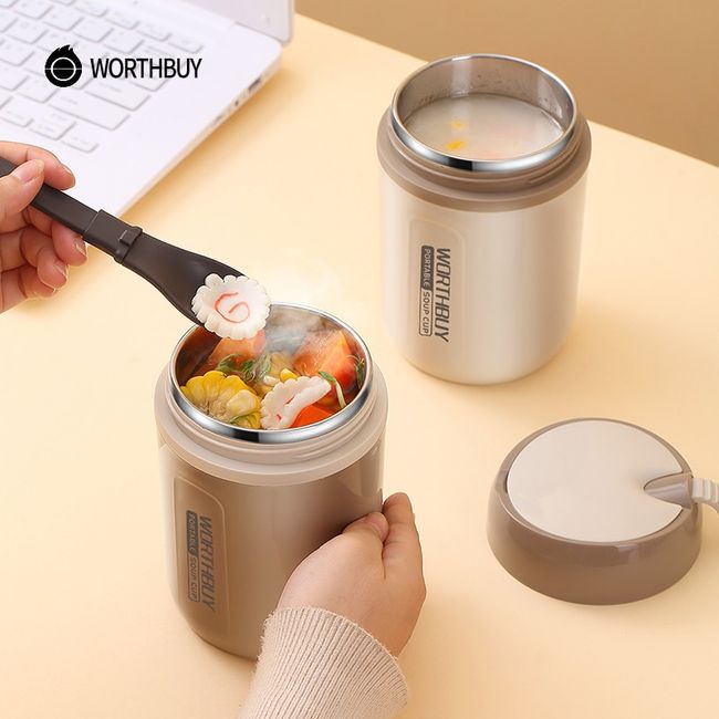 Thermos Stainless Steel Microwavable Food Jar with Stainless Steel