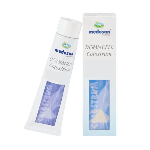 MEDOSAN Colostrum Dermacell | Hautschutzcreme | Narbenpflege | für trockene und gereizte Haut | Neurodermitis | Schuppenflechte | Hautirritationen | für streichelzarte Haut