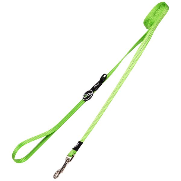 Reflective Dog Leash for Small Dogs, 3/8" wide, 6' long, Green