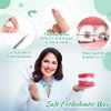 40 Pack Clear Braces Wax for Teeth Dental Wax for Braces Wearer Tooth Wax for Braces and Oral Appliances with Colorful Storage Case and Fruit Smell, Relieves Irritation and Pain