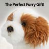 VFM - Cavapoo Dog Soft Toy Plush Teddy, Cockapoo, Labradoodle, Cuddly Teddy Bear Premium - 18cm - White & Brown
