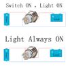 Mintice 12V Car Vehicle Blue LED Light Headlight Push Button Stainless Steel Metal Toggle Switch 19mm Socket Plug
