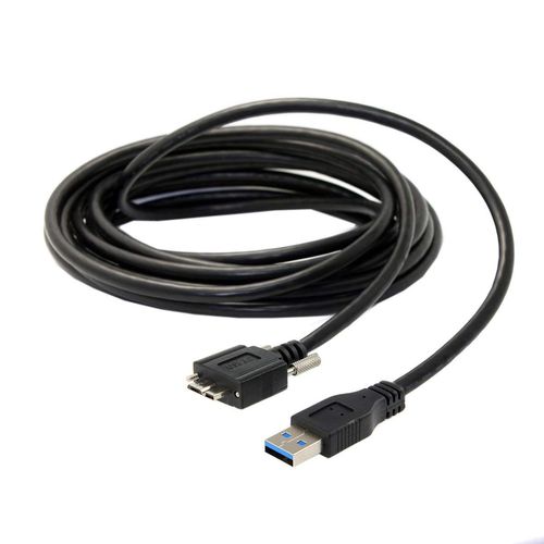 xiwai 3m USB 3.0 A Type Cable Male to Micro USB 3.0 B Male with Mount Panel Screws for Hard Disk Mobile Phone (3.0m)