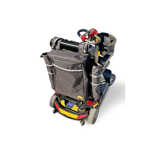 Scoot Gear - Large Strap On Mobility Scooter Bag with Stick Holders