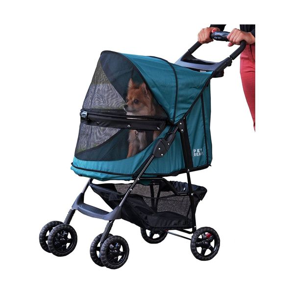 Pet Gear No-Zip Happy Trails Pet Stroller for Cats/Dogs, Zipperless Entry, Ea...