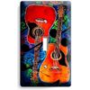 TWO ACOUSTIC GUITARS ABSTRACT MODERN MUSIC SINGLE LIGHT SWITCH WALL PLATE COVER