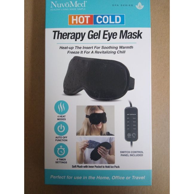 Hot Or Cold Therapy Gel Eye Mask Nuvo Med USB electric Heated with Gel insert