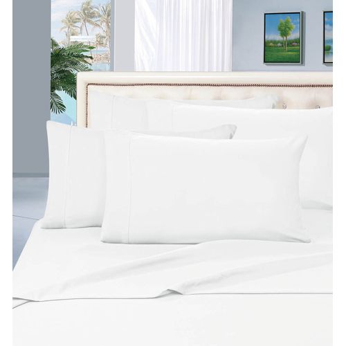 2pc Pillow Cases 90 GSM Microfiber - Available in Many Sizes and Many Colors, King/Cal King, White