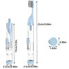 2Pcs Travel Toothbrushes Kit Fold Travel Size Toothbrushes Built-in Travel Toothpaste Container, Including 2 Cleaner Head Soft Bristles for Travel, Camping, School, Business Trip (Blue, White)