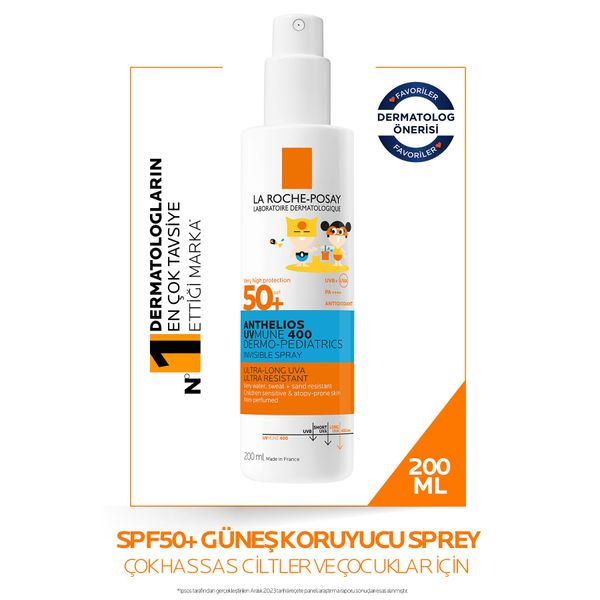 ANTHELİOS DERMO PEDİATRİCS UVMUNE 400 SUNSCREEN SPRAY SPF50+ 200ML PSSN1803