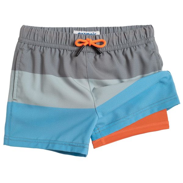 MaaMgic Badehose Jungen Badeshorts Kinder | Schnelltrocknend Schwimmhose Kurz Swim Shorts für Kleine | 2 in 1 Boardshorts mit Kompression Tasche Verstellbare Tunnelzug MEHRWEG,Mehrfarbig,5-6