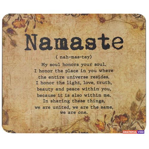 Funny Namste Sacred Om Mouse Pad - Zen, Yoga and Buddhist Symbols Gifts Mousepad - Yoga Meditation Gifts MouseMat 9.5 Inch