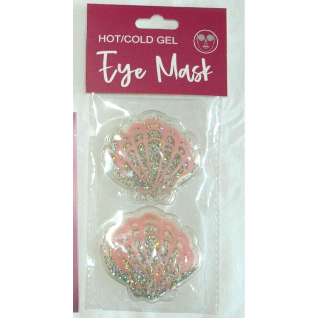 2 Packages Reusable Hot Cold Gel Eye Mask Seashells