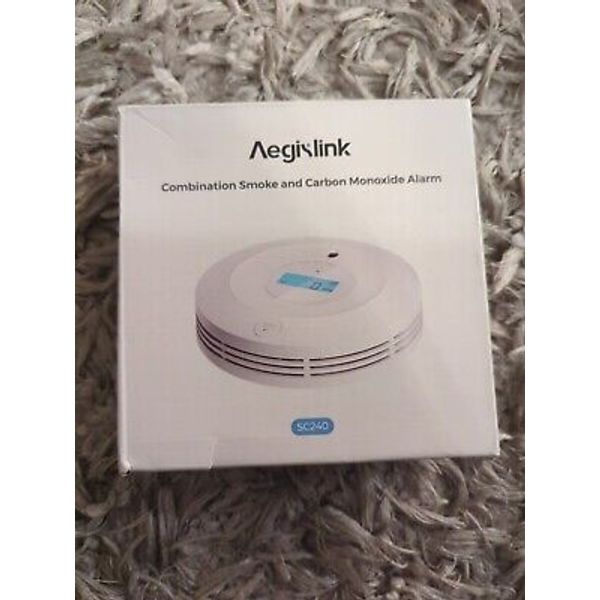 AegisLink SC240 WI-FI Smoke And Carbon Monoxide Alarm, Digital White, "NEW"