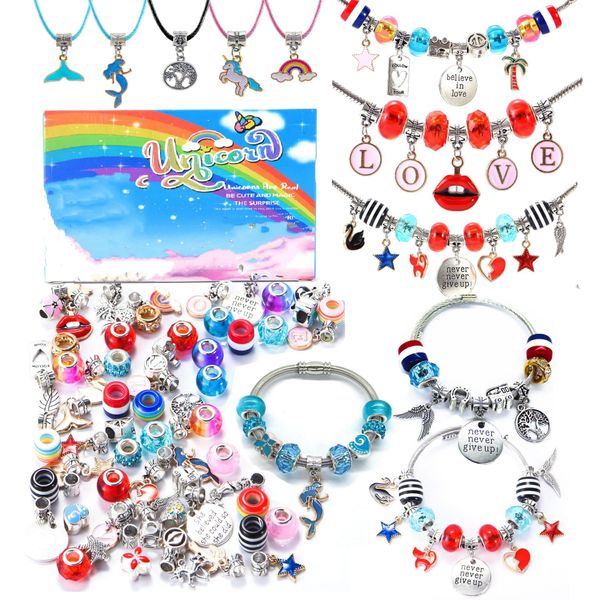 klmars Jewelry Making Kit - Bracelet Craft Supplies, Beads and Charms for DIY Gifts and Toys for Girls Age 4 to 12