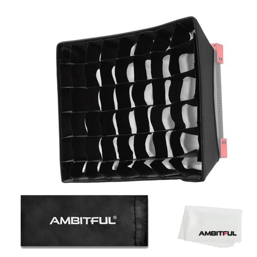 AMBITFUL 35.5cm x 29.5cm LED Video Light Diffuser Honeycomb Grid Softbox LED Panel Light Softbox + Honeycomb Grid for LED Panel Light?35.5X 29.5cm/14''x11.6''