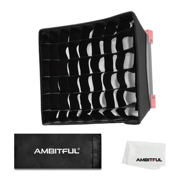 AMBITFUL 35.5cm x 29.5cm LED Video Light Diffuser Honeycomb Grid Softbox LED Panel Light Softbox + Honeycomb Grid for LED Panel Light?35.5X 29.5cm/14''x11.6''