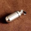 Aluminum Capsule Case (Silver, Small Size), Mini Size, Silver, Small Items, Pill Case, Waterproof Case, Keychain, Handcraft