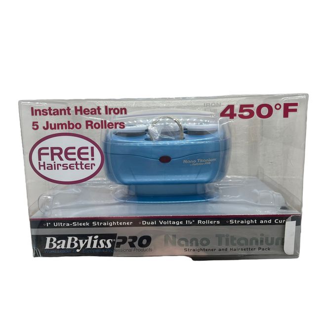 BaByliss Pro Nano Titanium Hairsetter Blue Hair Roller NEW