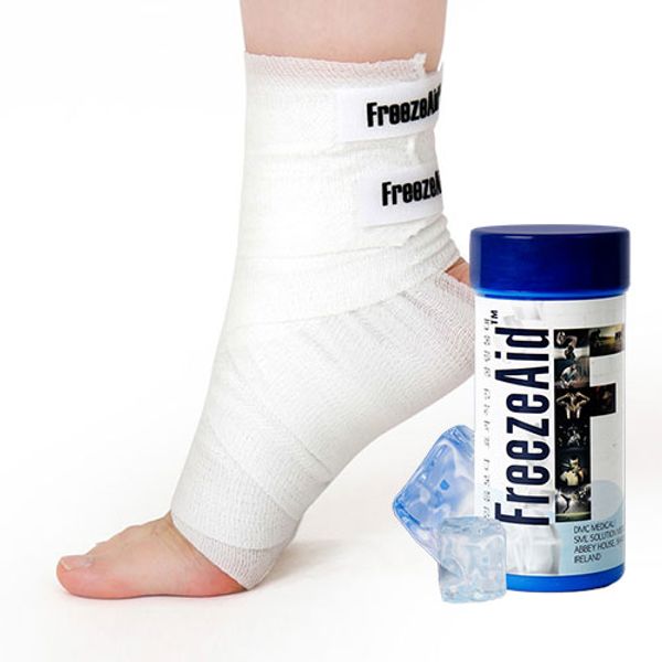 Ice bandage Freeze-aid Cool band Menthol patch Ice band Edema compression bandage Cooling compression icing bandage, 1 tube, 10x150cm (2 rolls)