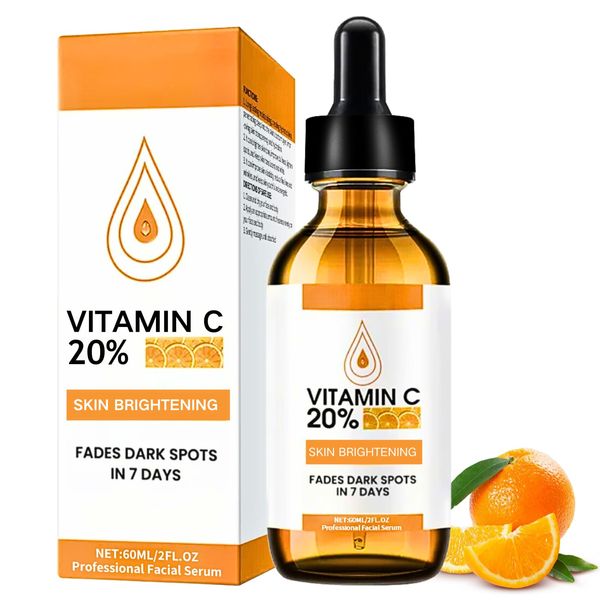 Trendyfave 20% Vitamin C Serum For Face, Vitamin C Serum With Hyaluronic Acid, Vit C Serum Face, Hydrating Face Serum Hydrating & Plump Skin, 2FL.OZ