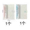 Bncxdc A5 Ring Binder, A5 Binder, 2 Pack, Clear Waterproof PVC, 6-Ring Soft Notebook Loose Leaf Binding Covers, Refillable, Round Ring, with Snap Button Closure,23.5x17cm(Daisy)